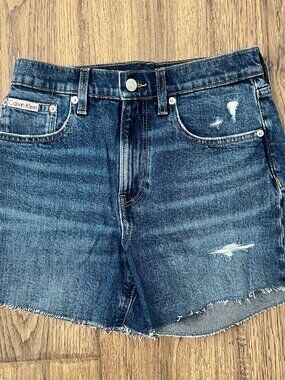 NWOT Calvin Klein Women's 90's High Rise Denim Shorts Size 28
